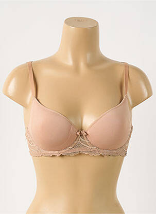 Sutien broderie top sutien modelat culoare piersică ROSY femeie
