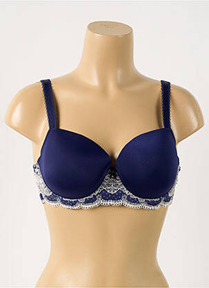 Sutien efect material satinat top sutien modelat albastru PANACHE femeie