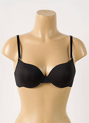 Sutien efect material satinat top sutien modelat negru WACOAL femeie