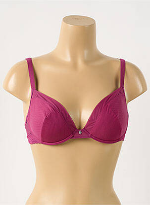 Sutien efect material satinat top sutien modelat roșu WACOAL femeie