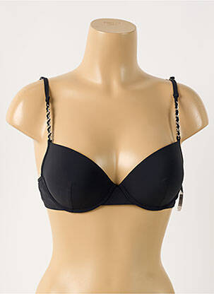 Sutien efect material satinat top sutien push-up negru AUBADE femeie