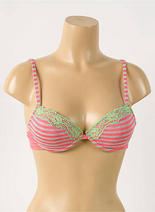 Sutien efect material satinat top sutien push-up roz DIESEL femeie