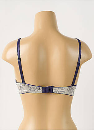 Sutien efect material satinat top sutien push-up albastru SAWREN femeie