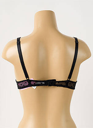 Sutien efect material satinat top sutien push-up negru ANTIGEL femeie