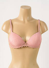 Sutien efect material satinat top sutien push-up roz ANTIGEL femme