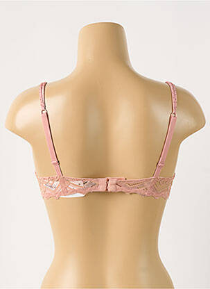 Sutien efect material satinat top sutien push-up roz ANTIGEL femeie