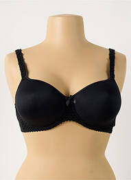 Sutien efect material satinat top sutien modelat negru LOUISA BRACQ femme