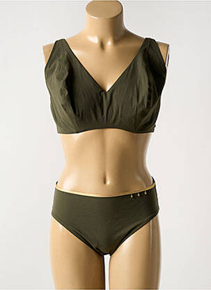 Costum de baie din două piese elasticitate verde EMPREINTE femeie