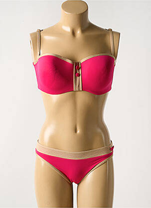 Costum de baie din două piese elasticitate top sutien modelat roz HUIT femeie