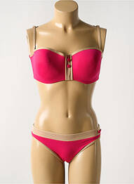Costum de baie din două piese elasticitate top sutien modelat roz HUIT femme