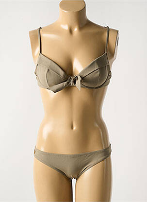 Costum de baie din două piese elasticitate top triunghiuri maro NINA RICCI femeie