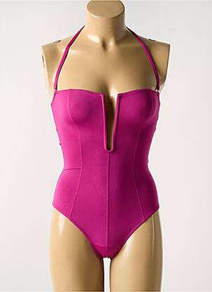 Costum de baie dintr-o singură piesă bretele elastice detașabile violet WOLFORD femeie