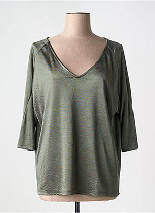 Top elasticitate mâneci 3/4 verde DANIELA COOL femeie