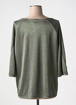 Top elasticitate mâneci 3/4 verde DANIELA COOL femeie