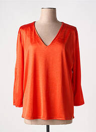 Top elasticitate mâneci 3/4 portocaliu DANIELA COOL femme
