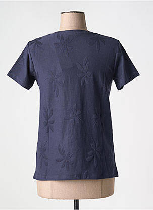 Tricou guler în v mâneci scurte albastru M.X.O femeie