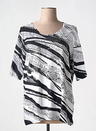 Tricou serigrafie mâneci scurte negru GABRIELLA K. femme