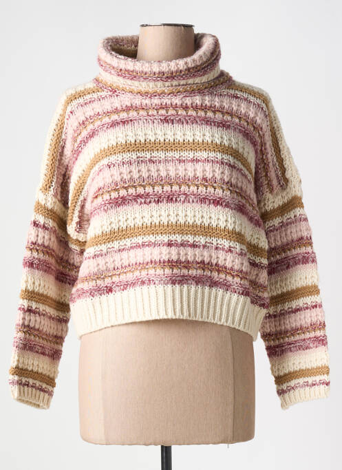 Pulover cu guler înalt roz RINASCIMENTO femeie