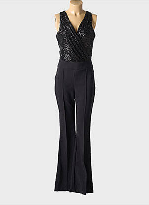 Salopetă-pantalon țesătură crep fără mâneci negru RINASCIMENTO femeie