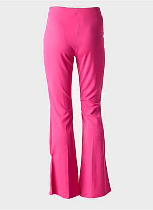 Pantalon evazat talie cu cleme talie înaltă roz EGO femeie