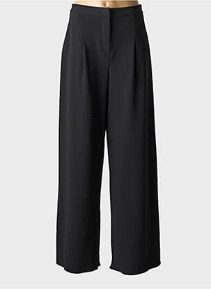 Pantalon larg țesătură crep talie înaltă negru RINASCIMENTO femeie