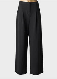 Pantalon larg țesătură crep talie înaltă negru RINASCIMENTO femeie