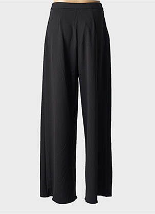 Pantalon larg țesătură crep talie înaltă negru RINASCIMENTO femeie