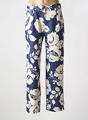 Pantalon drept albastru HALOGENE femeie