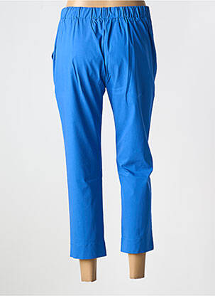 Pantalon 7/8 țesătură poplin mărime normală albastru HALOGENE femeie