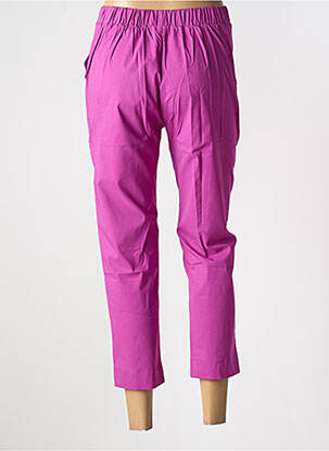 Pantalon 7/8 țesătură poplin mărime normală roz HALOGENE femeie