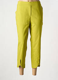 Pantalon 7/8 țesătură poplin mărime normală verde HALOGENE femme