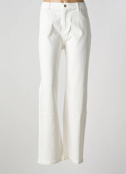 Blugi cu croială largă alb ONADO femeie