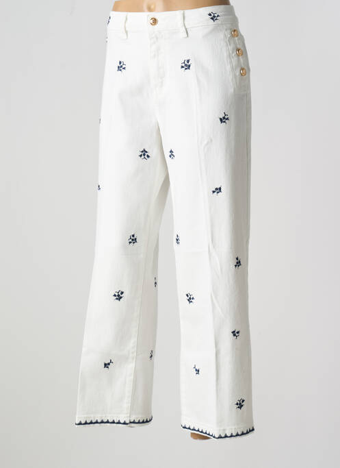 Blugi cu croială largă alb ONADO femeie