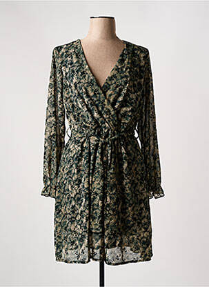 Rochie scurtă mâneci lungi mâneci lungi verde ARCHIE LOVE femeie