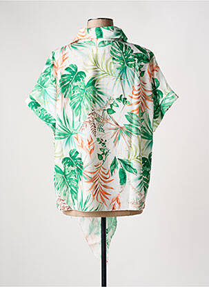 Cămașă țesătură crep mâneci scurte verde NEW COLLECTION femeie