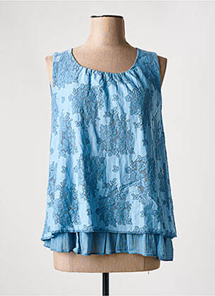 Top albastru COULEURS DU TEMPS femeie