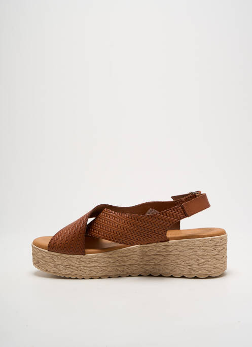 Sandale/Pantofi decupați maro EVA FRUTOS femeie