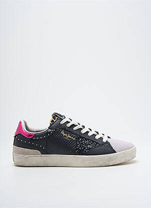 Adidași material neted toc plat până la 3 cm negru PEPE JEANS femeie
