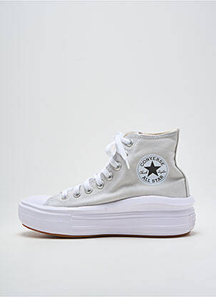 Adidași platformă toc de 4 la 6 cm gri CONVERSE femeie