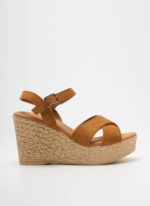 Sandale/Pantofi decupați maro EVA FRUTOS femeie