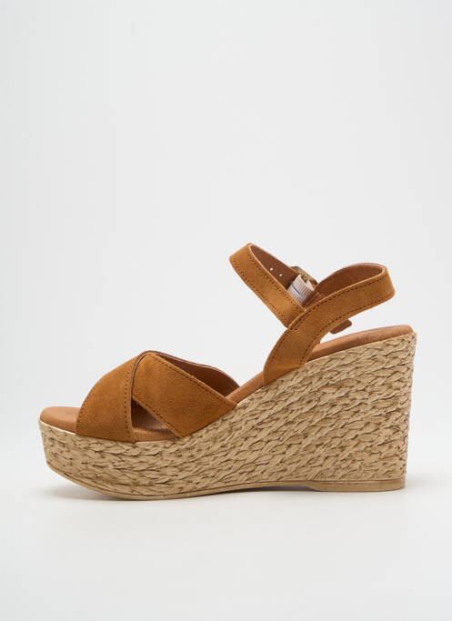 Sandale/Pantofi decupați maro EVA FRUTOS femeie