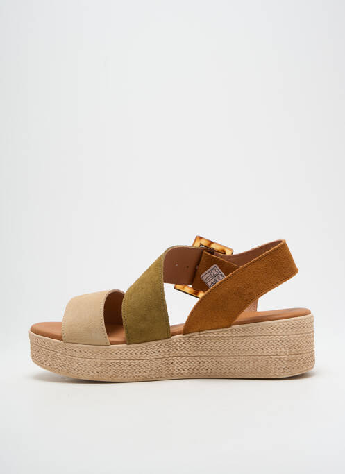 Sandale/Pantofi decupați verde EVA FRUTOS femeie