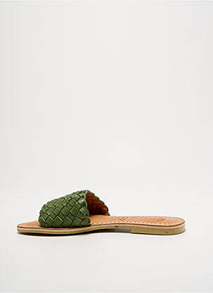 Mulete/saboți chiquet toc plat până la 3 cm verde BALI BALI femme