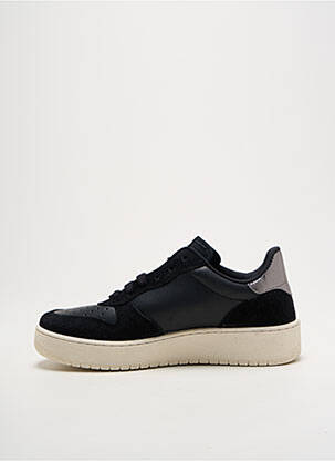 Adidași material neted toc plat până la 3 cm negru VICTORIA femeie