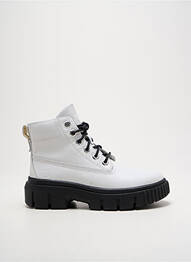 Botine/ghete material neted toc de 4 la 6 cm alb TIMBERLAND femeie