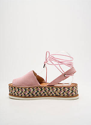 Espadrile nubuc toc de 4 la 6 cm roz GAIMO femeie