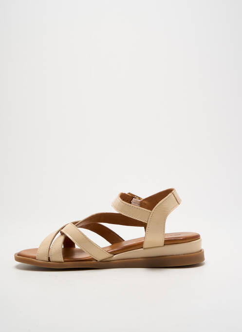 Sandale/Pantofi decupați bej SANTAFE femeie