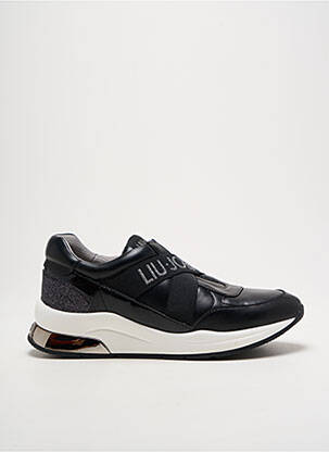 Adidași țesătură satinată toc de 4 la 6 cm negru LIU JO femeie
