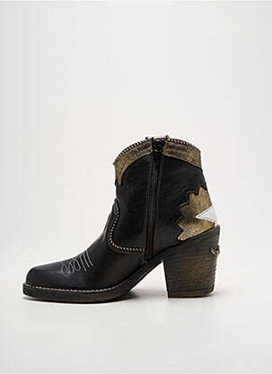 Botine/ghete material neted toc de 4 la 6 cm negru NEMONIC femeie