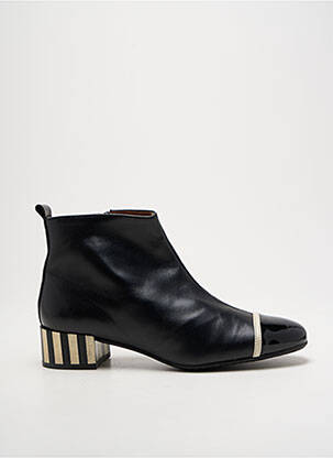Botine/ghete material neted toc de 4 la 6 cm negru NEMONIC femeie